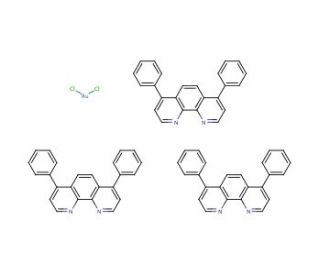 Tris(4,7-diphenyl-1,10-phenanthroline)ruthenium(II) dichloride complex (CAS 36309-88-3) - chemical structure image
