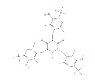 Tris(4-tert-butyl-3-hydroxy-2,6-dimethylbenzyl) Isocyanurate (CAS 40601-76-1) - chemical structure image