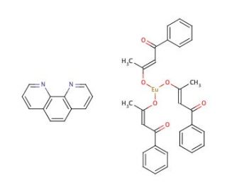Tris(benzoylacetonato) mono(phenanthroline)europium(III) (CAS 18130-95-5) - chemical structure image