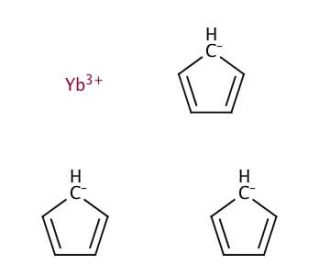 Tris(cyclopentadienyl)ytterbium(III) (CAS 1295-20-1) - chemical structure image