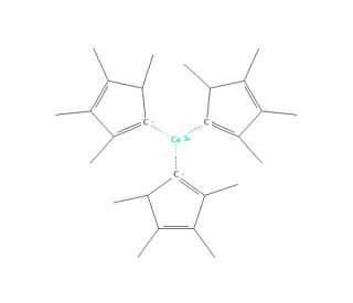 Tris(tetramethylcyclopentadienyl)cerium(III) (CAS 251984-08-4) - chemical structure image