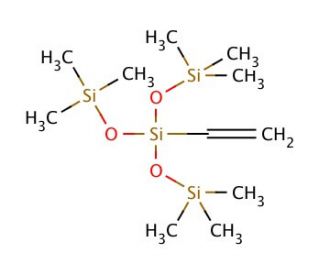Tris(trimethylsiloxy)(vinyl)silane (CAS 5356-84-3) - chemical structure image