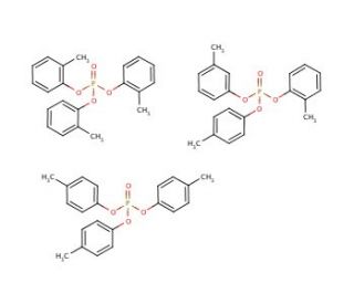 Tritolyl phosphate, mixture of isomers (CAS 78-30-8) - chemical structure image