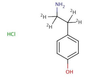 Tyramine-d4 Hydrochloride (CAS 1189884-47-6 ) - chemical structure image