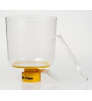UltraCruz&reg; Bottle Top Filter, 1000ml, PES, 0.22&mu;m with lid off, highlighting ease of access for secure lid placement and e