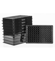 UltraCruz&reg; 96-Well Black Flat-Bottom Plates provide bulk convenience for frequent assays, crafted from durable polypropyle