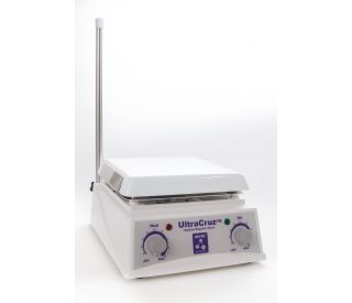 Complete view of the UltraCruz® Hotplate Magnetic Stirrer, 7.1" x 7.1", showcasing its robust construction and compact des 