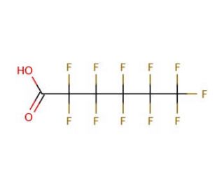 Undecafluorohexanoic acid (CAS 307-24-4) - chemical structure image
