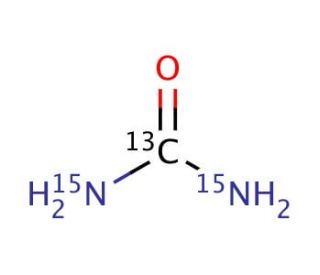 Urea-<sup>13</sup>C,<sup>15</sup>N2 (CAS 58069-83-3) - chemical structure image