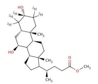 Ursodeoxycholic Acid Methyl Ester-d5 (CAS 93701-19-0) - chemical structure image