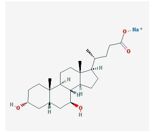 Ursodeoxycholic Acid, Sodium Salt (CAS 128-13-2 (free base)) - chemical structure image