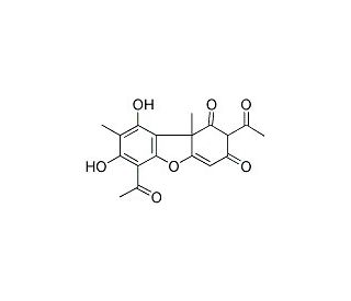 Usnic acid (CAS 125-46-2) - chemical structure image