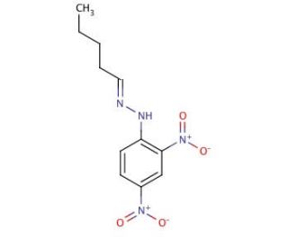 Valeraldehyde-2,4-dinitrophenylhydrazone (CAS 2057-84-3) - chemical structure image