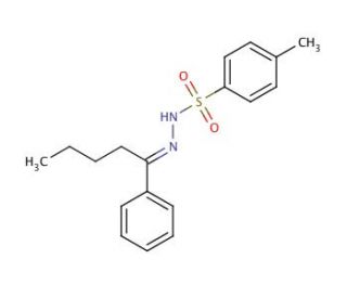 Valerophenone tosylhydrazone (CAS 69015-74-3) - chemical structure image