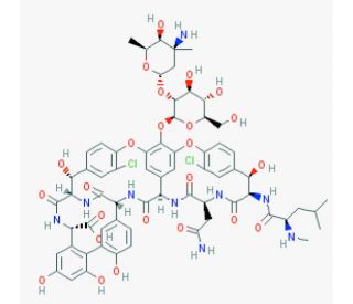 Vancomycin hydrochloride (extracted from Streptomyces orientalis) (CAS 1404-93-9) - chemical structure image