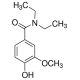 Vanillic acid diethylamide (CAS 304-84-7) - chemical structure image