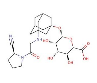 Vildagliptin &beta;-D-Glucuronide (CAS 1147403-03-9) - chemical structure image