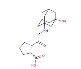 Vildagliptin Carboxylic Acid Metabolite (CAS 565453-40-9) - chemical structure image