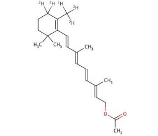 Vitamin A-d5 Acetate (CAS 127-47-9 (unlabeled)) - chemical structure image