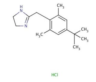 Xylometazoline hydrochloride (CAS 1218-35-5) - chemical structure image
