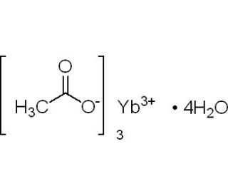Ytterbium(III) acetate tetrahydrate (CAS 15280-58-7) - chemical structure image