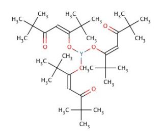 Yttrium(III) tris(2,2,6,6-tetramethyl-3,5-heptanedionate) (CAS 15632-39-0) - chemical structure image