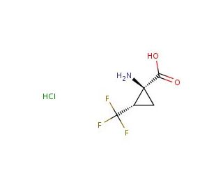 (Z)-1-Amino-2-trifluoromethyl-cyclopropanecarboxylic acid hydrochloride (CAS 1047631-90-2) - chemical structure image