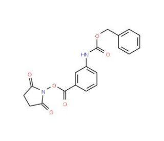 Z-3-aminobenzoic acid N-hydroxysuccinimide ester (CAS 129666-48-4) - chemical structure image