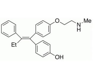 (Z)-4-Hydroxy-N-desmethyl Tamoxifen (mixture of isomers) (CAS 112093-28-4) - chemical structure image