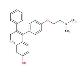 (Z)-4-Hydroxytamoxifen (CAS 54965-24-1) - chemical structure image
