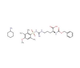 Z-Arg(Mtr)-OH cyclohexylammonium salt (CAS 80745-09-1) - chemical structure image