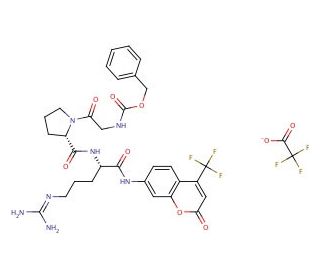Z-Gly-Pro-Arg 7-amido-4-trifluoromethylcoumarin trifluoroacetate salt - chemical structure image