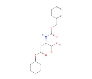 Z-L-aspartic acid beta-cyclohexyl ester (CAS 211797-21-6) - chemical structure image