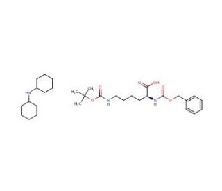 Z-Lys(Boc)-OH (dicyclohexylammonium) salt (CAS 2212-76-2) - chemical structure image