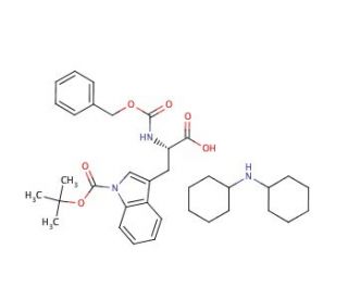 Z-Trp(Boc)-OH (dicyclohexylammonium) salt (CAS 218938-57-9) - chemical structure image