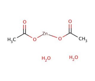 Zinc acetate dihydrate (CAS 5970-45-6) - chemical structure image