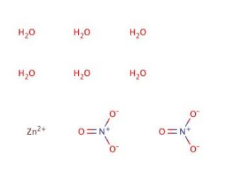 Zinc nitrate hexahydrate (CAS 10196-18-6) - chemical structure image