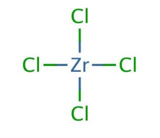 Zirconium(IV) chloride (CAS 10026-11-6) - chemical structure image