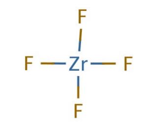 Zirconium(IV) fluoride (CAS 7783-64-4) - chemical structure image