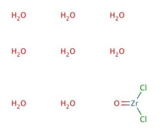 Zirconyl chloride octahydrate (CAS 13520-92-8) - chemical structure image