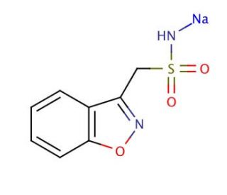 Zonisamide sodium salt (CAS 68291-98-5) - chemical structure image